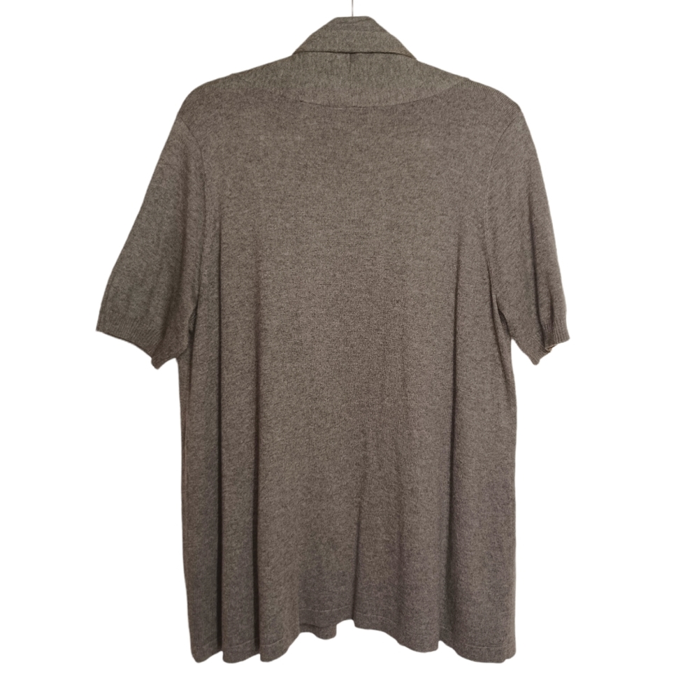 AXCESS Gray Short Sleeve Stretchy Open Shawl Large - Picture 2 of 7